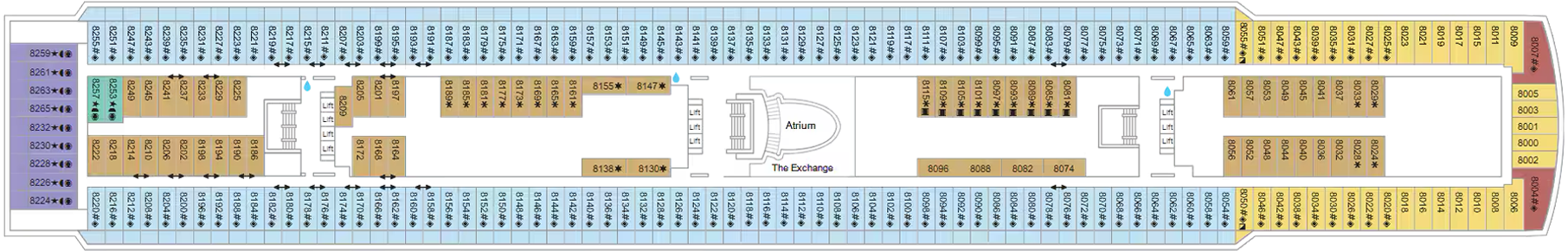 Marella Cruises, Marella Voyager Deck 8.png